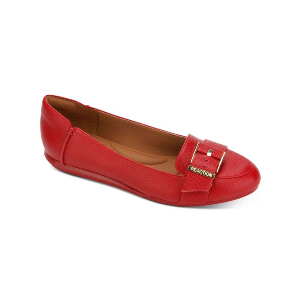 KENNETH COLE Womens Red Scale Print Contoured Viv Wedge Slip On Loafers 6.5 M